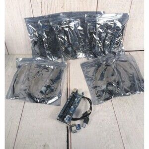 LOT OF 12 - PCI-E to PCIE Mining Graphics Card Risers - 1X to 16X - PCE164P-NO3